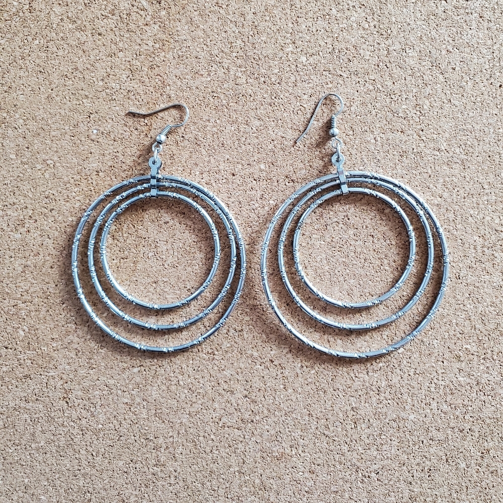 🌟 5 for $15 🌟 3 Hoop dangle earrings in Sterling Silver